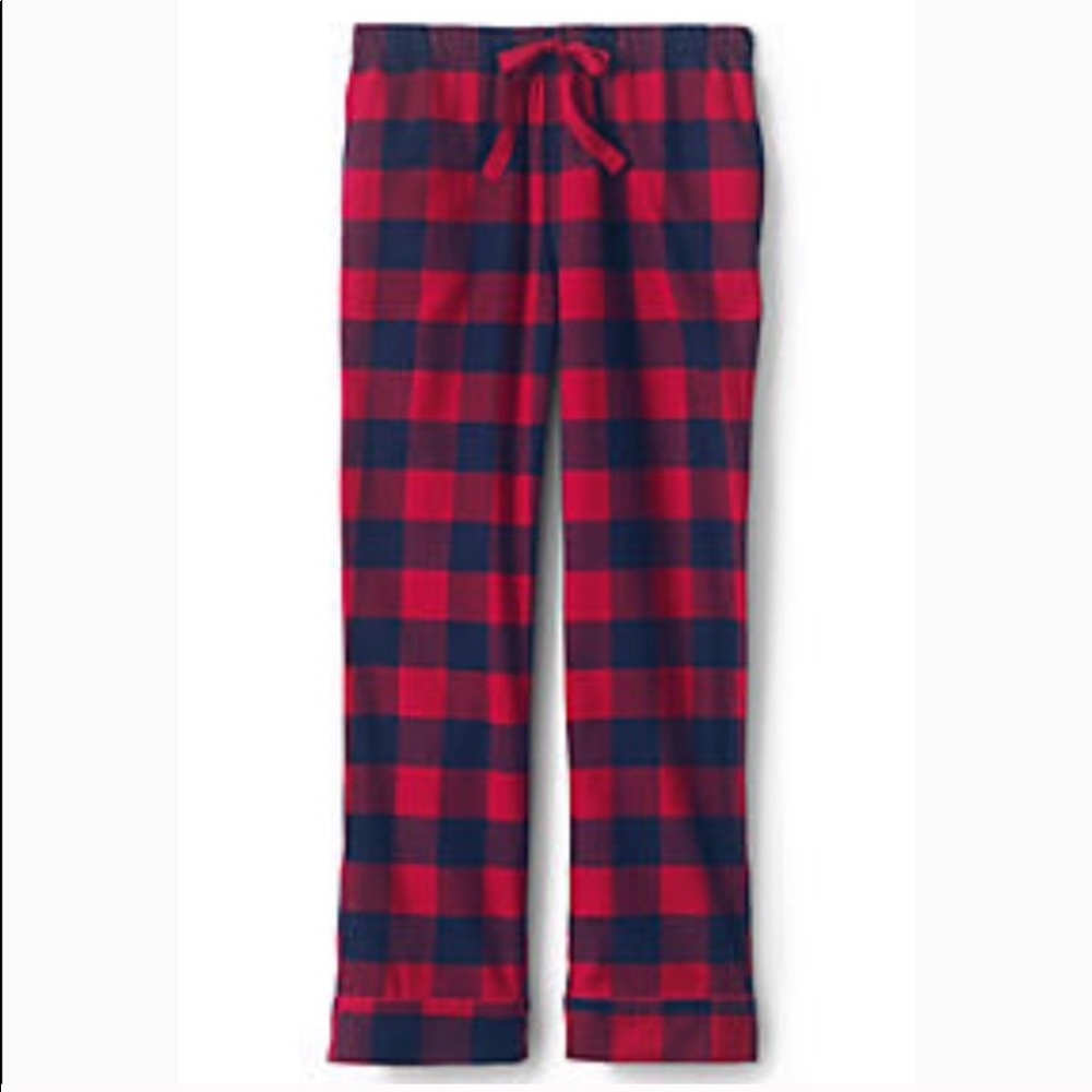 Land’s End buffalo plaid flannel pj bottoms